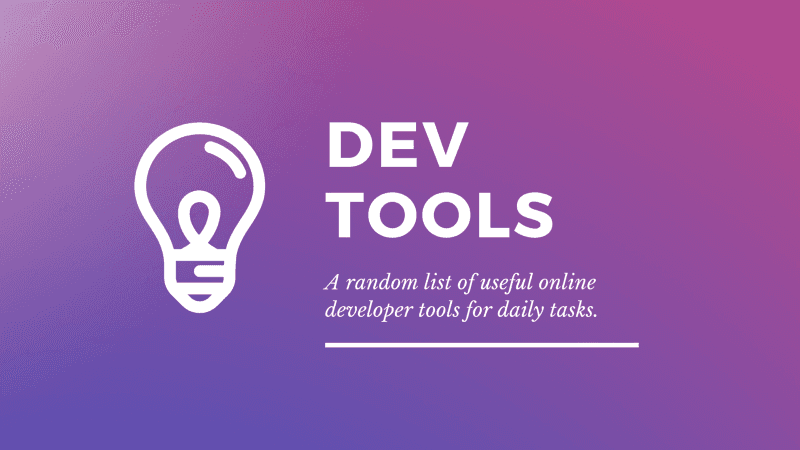 Online Developer Tools For Gliding Through The Simplest Tasks